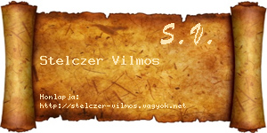 Stelczer Vilmos névjegykártya